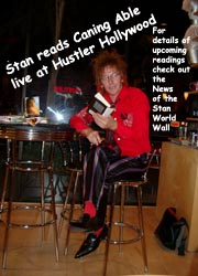 Stan reads Caning Able at Hustler Hollywood - photo by Cyn